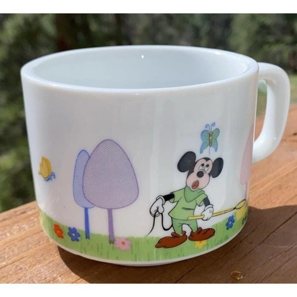 Vintage Disney Coffee Tea Mug Mickey Made in Japan Pastel & Bright